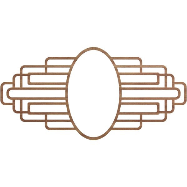 Ekena Millwork Elizabeth Wood Fretwork Pierced Ceiling Medallion, Walnut, 36"W x 18"H x 9 7/8"IW x 17"IH x 3/8"T CMWP36X18X0375EBWA - main